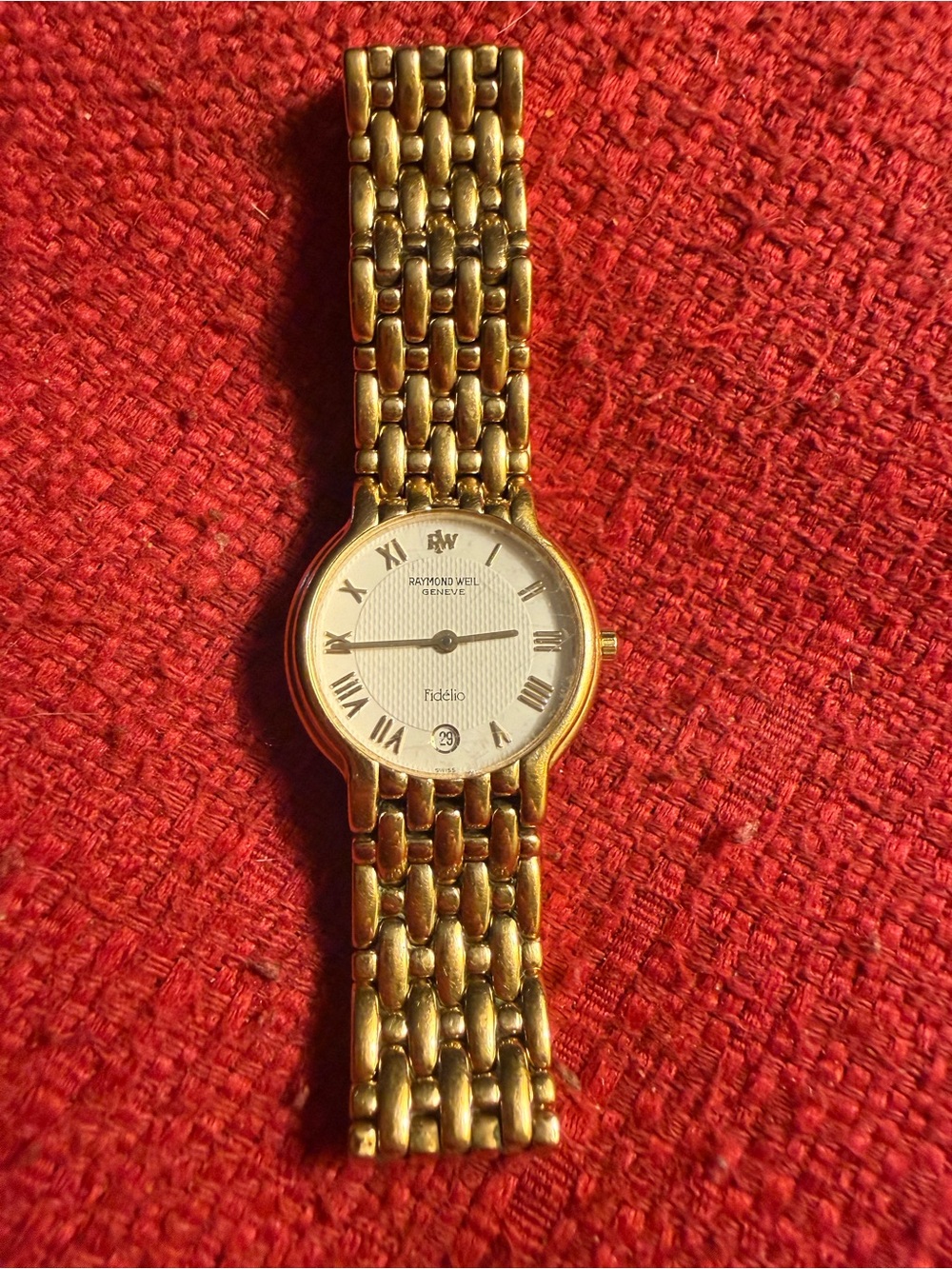 Vintage Women’s Raymond Weil Fidelio 18k Gold Electroplated Swiss Quartz Watch